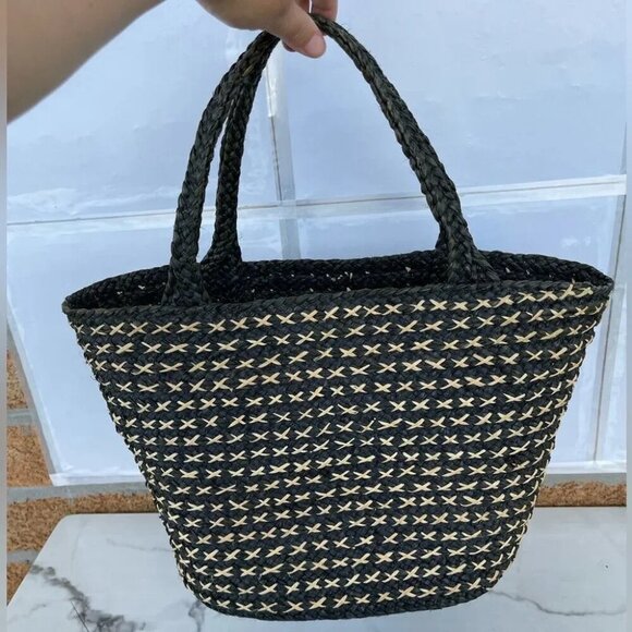 Annabel Ingall Raffia Woven Basket Tote Bag - Picture 2 of 10